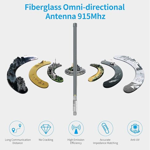 Nelawya 5.8dBi LoRa Antenna N Type Male LoRawan Antenna لـ RAK MNTD V2 Nebra Bobcat Sensecap هليوم Hotspot Miners رمادي in Kuwait