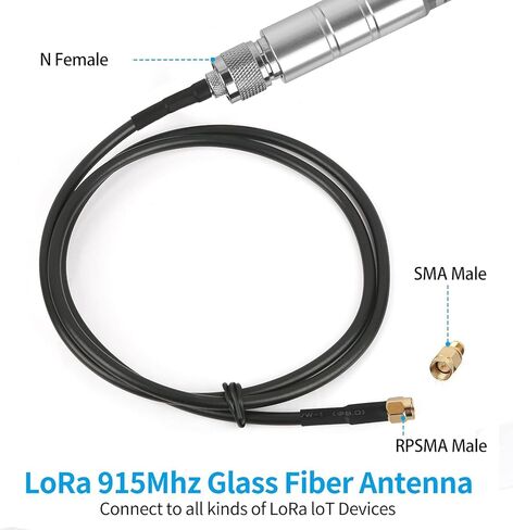 Nelawya 5.8dBi LoRa Antenna N Type Male LoRawan Antenna لـ RAK MNTD V2 Nebra Bobcat Sensecap هليوم Hotspot Miners رمادي in Kuwait