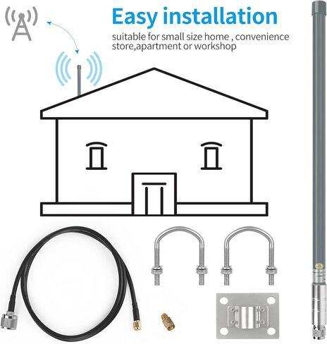 Nelawya 5.8dBi LoRa Antenna N Type Male LoRawan Antenna لـ RAK MNTD V2 Nebra Bobcat Sensecap هليوم Hotspot Miners رمادي in Kuwait