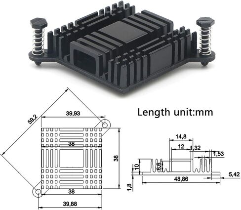 6Pcs North South Bridge Heatsink Aluminum Cooler with Fixed Hole Motherboard chip Cooler for IC Chipset in Kuwait