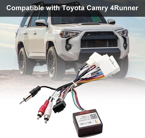 SecosAutoparts سيارة ستيريو راديو الطاقة تسخير كابل سلك محول أمبير 16 دبوس متوافق مع تويوتا كامري 4Runner أفالون كورولا تاكوما فينزا ياريس هايلاندر ماتريكس بريوس in Kuwait