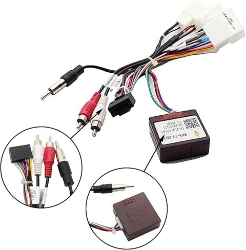 SecosAutoparts سيارة ستيريو راديو الطاقة تسخير كابل سلك محول أمبير 16 دبوس متوافق مع تويوتا كامري 4Runner أفالون كورولا تاكوما فينزا ياريس هايلاندر ماتريكس بريوس in Kuwait