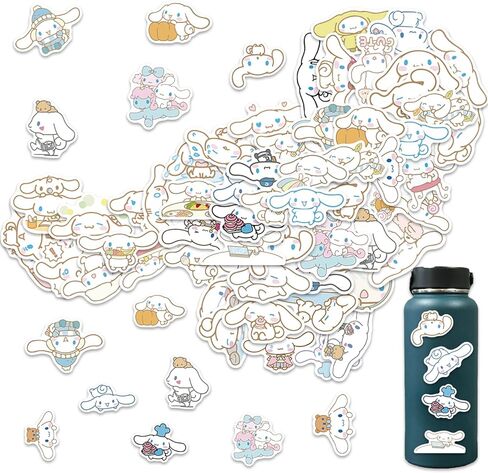 50PCS Cinnamoroll Stickers for Laptop Water Bottle Luggage Snowboard Bicycle Skateboard Decal for Kids Teens Adult Waterproof Aesthetic Stickers in Kuwait