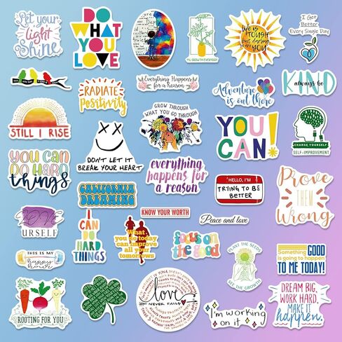 مجموعة ملصقات ملهمة من لايف بي 100 قطعة، ملصقات اقتباس إيجابي للكمبيوتر المحمول زجاجة ماء سجل القصاصات دفتر القصاصات ، كلمات تحفيزية للمراهقين ، ملصقات الصحة العقلية in Kuwait