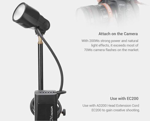 Godox H200R Round Flash Head Compatible for Godox AK-R1 Accessories kit and Godox AD200 AD200 pro Pocket Flash, 200ws，Light and Portable in Saudi Arabia