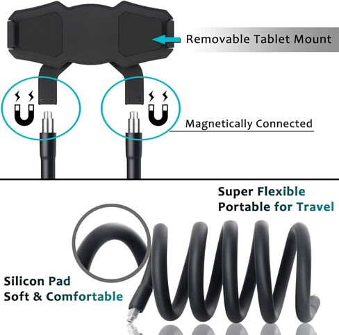 حامل تابلت للإوزة ترقية، حامل تابلت B-Land للسرير، حامل عالمي للجهاز اللوحي مع جهاز تحكم عن بعد، حامل هاتف برقبة كسول متوافق مع آيباد ميني برو، سلسلة آيفون، علامات سامسونج والمزيد in Kuwait