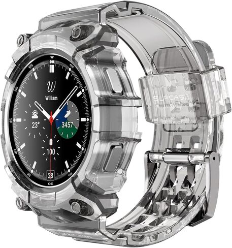 SUPCASE for Samsung Galaxy Watch 4 Classic Band with Case 46mm (Unicorn Beetle Pro), [Military-Grade Protection] Heavy Duty Cover with Adjustable Strap Band for Galaxy Watch 4 Classic, Black in Kuwait