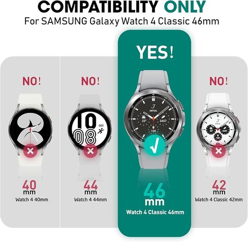 SUPCASE for Samsung Galaxy Watch 4 Classic Band with Case 46mm (Unicorn Beetle Pro), [Military-Grade Protection] Heavy Duty Cover with Adjustable Strap Band for Galaxy Watch 4 Classic, Black in Kuwait
