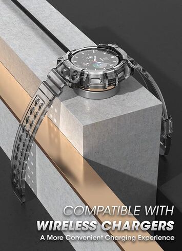 SUPCASE for Samsung Galaxy Watch 4 Classic Band with Case 46mm (Unicorn Beetle Pro), [Military-Grade Protection] Heavy Duty Cover with Adjustable Strap Band for Galaxy Watch 4 Classic, Black in Kuwait