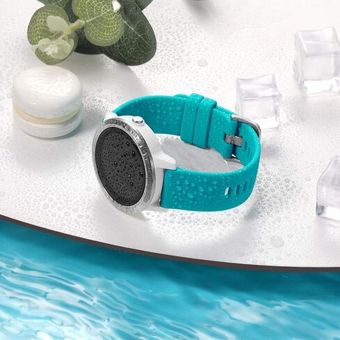 GEAK Compatible with Garmin Vivoactive 5 Watch Bands/Garmin Vivoactive 3 Watch Bands,20mm Silicone Band for Vivoactive 3 Music/Vivomove Sport,Forerunner 645/245 Music Smartwatch Women Men Black in Kuwait