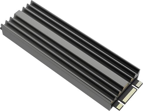 مبدد حرارة M.2 SSD، مشتت حراري مزدوج الجوانب، مع وسادة سيليكون حرارية للكمبيوتر / PS5 M.2 PCIE NVMe SSD 2280 أو M2 SATA SSD Cooler، أسود in Kuwait