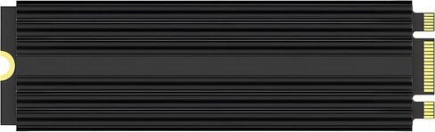 مبدد حرارة M.2 SSD، مشتت حراري مزدوج الجوانب، مع وسادة سيليكون حرارية للكمبيوتر / PS5 M.2 PCIE NVMe SSD 2280 أو M2 SATA SSD Cooler، أسود in Kuwait