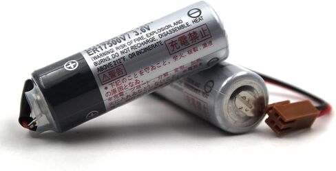 elxjar (2-Pack) 3.6V ER17500V Battery Replacement for CNC - Mitsubishi/DENSO/Toshiba PLC Controller (RD029 Connector, Brown), LS17500MER in Kuwait