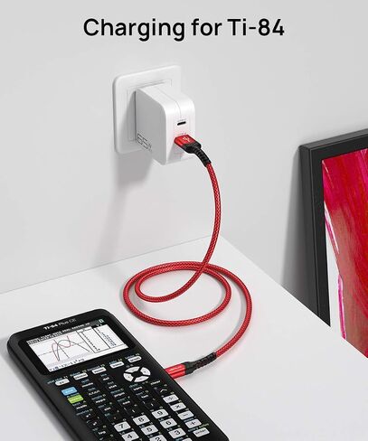 JSAUX Mini USB Cable, 2-Pack (3.3FT+6.6FT), USB 2.0 A to Mini B,Red in Kuwait