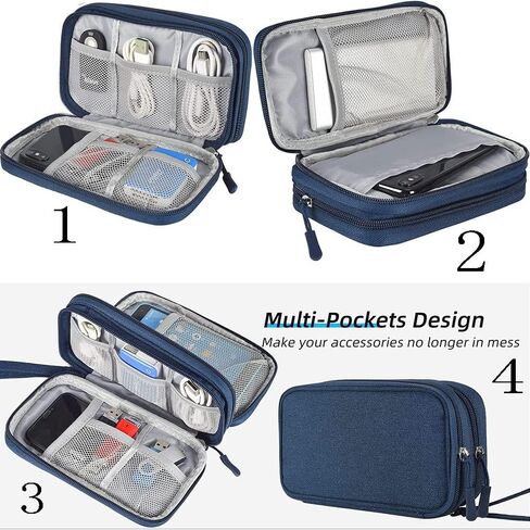 Electronic Organizer Travel Cable Organizer Bag, Electronic Accessories Travel Bag, Electronics Travel Organizer Storage Bag Waterproof Carrying Case for Cord, Chargers, Mouse, USB Cable, Earphones in Kuwait