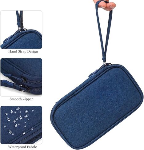 Electronic Organizer Travel Cable Organizer Bag, Electronic Accessories Travel Bag, Electronics Travel Organizer Storage Bag Waterproof Carrying Case for Cord, Chargers, Mouse, USB Cable, Earphones in Kuwait