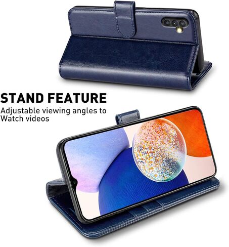 MONASAY Wallet Case Compatible for Galaxy A54 5G, [Included Glass Screen Protector][RFID Blocking] Flip Folio Leather Cell Phone Cover with Credit Card Holder, Black in Kuwait