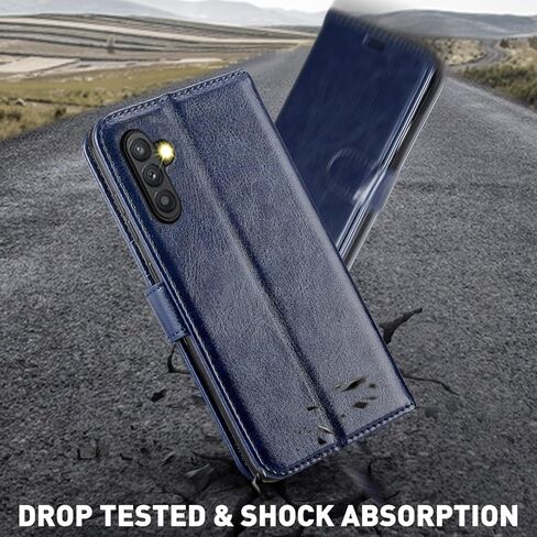 MONASAY Wallet Case Compatible for Galaxy A54 5G, [Included Glass Screen Protector][RFID Blocking] Flip Folio Leather Cell Phone Cover with Credit Card Holder, Black in Kuwait