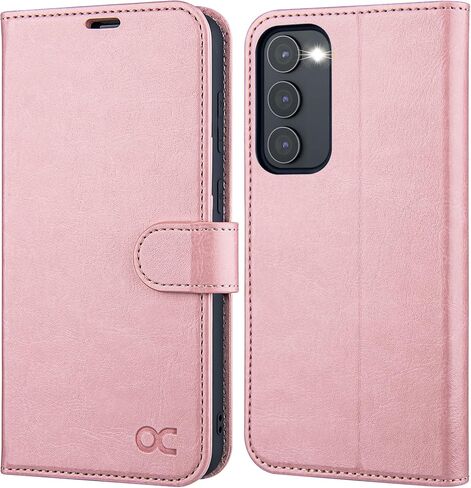 OCASE متوافق مع حافظة محفظة Galaxy S23 5G، حافظة قابلة للطي من جلد البولي يوريثان مع حامل بطاقات RFID Blocking Stand [غلاف داخلي من مادة TPU مقاوم للصدمات] غطاء هاتف 6.1 بوصة (2023) - أسود in Kuwait