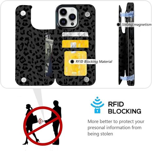 Leather Flip Case Wallet Compatible with iPhone 14 Plus 6.7" Card Holder Slim Cow Print Sleeve Wallet with Card Slots Shockproof Protective Shell Case for iPhone 14 Plus 6.7“ in Kuwait
