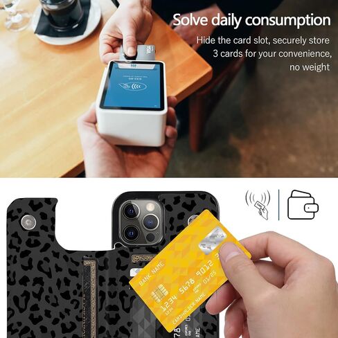 Leather Flip Case Wallet Compatible with iPhone 14 Plus 6.7" Card Holder Slim Cow Print Sleeve Wallet with Card Slots Shockproof Protective Shell Case for iPhone 14 Plus 6.7“ in Kuwait