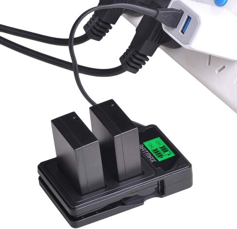 Batmax 2X 1400mAh DMW-BLC12 بطارية بديلة وشاحن لباناسونيك DMW-BLC12E DMW-BLC12PP بطارية Lumix DMC-FZ200، DMC-FZ1000، DMC-G5، DMC-G6، DMC-G7، DMC-GX8، DMC-G85، DMC- كاميرات جي اتش 2 in Saudi Arabia