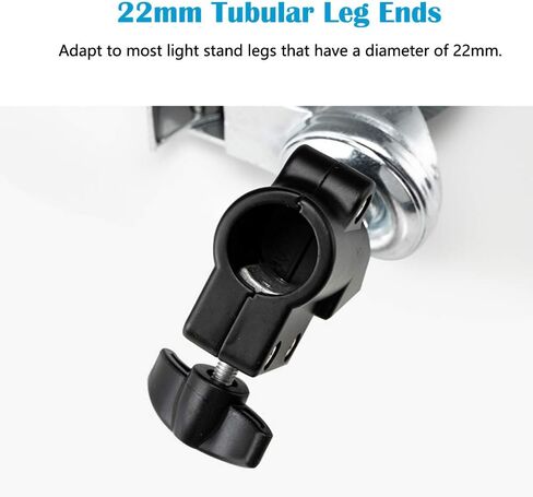 طقم عجلات التصوير لمنصة الضوء مع أطراف ساق أنبوبية 2.23 سم / 22 مم، عجلات دوار فيديو استوديو، حزمة من 3 in Kuwait