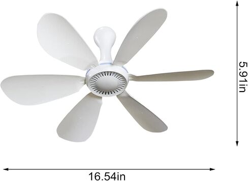 Bobomoti USB Ceiling Fan Portable Ceiling Fan Mini USB Hanging Camping Tent Fans for Outdoor Gazebo Battery Powered Ceiling Fan Silent Design in Saudi Arabia