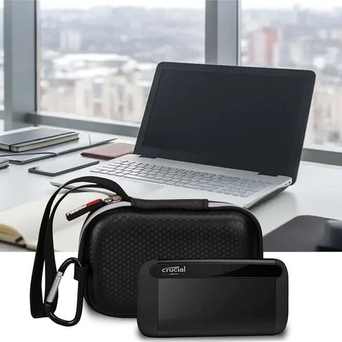 اف بي ال فوبيلي شنطة تخزين صلبة من مادة ايفا لهارد SSD محمول كروشال X8 بسعة 2TB بسرعة تصل الى 1050 ميجابايت/ثانية USB 3.2 وUSB C وUSB A CT2000X8SSD9، شنطة حمل محمولة للسفر (الحافظة فقط) in Saudi Arabia