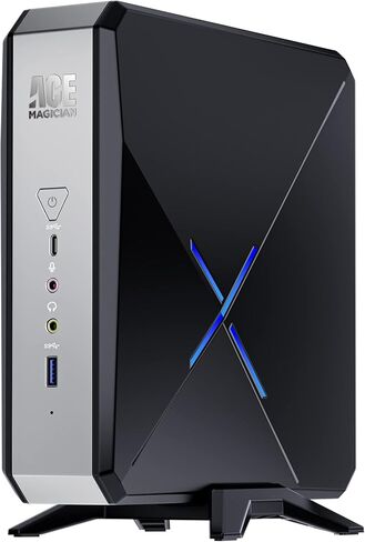 كمبيوتر ألعاب صغير من ACEMAGICIAN مع بطاقة رسومات RX6400 (4 جيجابايت)، Ryzen 7 5800H (حتى 4.4 جيجا هرتز، 8C/16T) كمبيوتر مكتبي، 32 جيجابايت DDR4 512 جيجابايت SSD، WiFi 6 وبلوتوث 5.2، Dual 2.5G RJ45 للألعاب والمكتب وHTPC in Kuwait