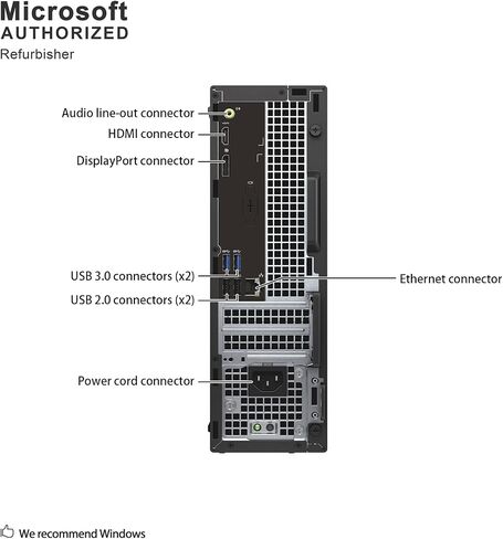 Dell OptiPlex 3040 Small Form Factor PC, Intel Quad Core i5 6500 up to 3.6GHz, 16G DDR3L, 1T, WiFi, BT 4.0, Windows 10 Pro 64-Multi-Language Support English/Spanish/French(Renewed) in Saudi Arabia