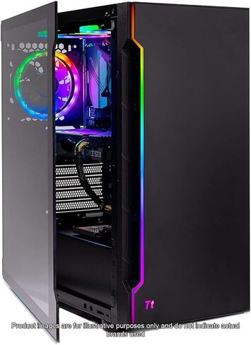 Skytech Gaming PC Desktop – AMD Ryzen 5 5600X 3.7 GHz, NVIDIA RTX 4070 Ti, 1TB NVME SSD, 16GB DDR4 RAM 3200, 750W Gold PSU, 11AC Wi-Fi, Windows 11 Home 64-bit,Black in Saudi Arabia