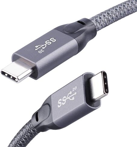 كابل QCEs USB C إلى USB C 3.2 Gen 2، كابل فيديو USB-C بطول 6.6 أقدام، نقل بيانات 20 جيجابت في الثانية، شحن سريع 100 واط PD، Thunderbolt 4 متوافق مع MacBook Pro Air 2020 iPad Pro، Galaxy S21، Pixel، Switch in Kuwait