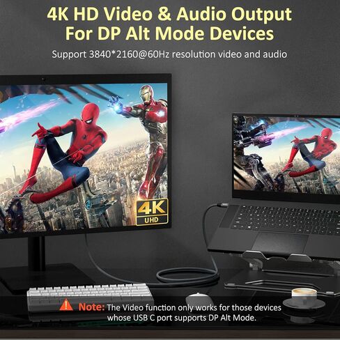كابل QCEs USB C إلى USB C 3.2 Gen 2، كابل فيديو USB-C بطول 6.6 أقدام، نقل بيانات 20 جيجابت في الثانية، شحن سريع 100 واط PD، Thunderbolt 4 متوافق مع MacBook Pro Air 2020 iPad Pro، Galaxy S21، Pixel، Switch in Kuwait