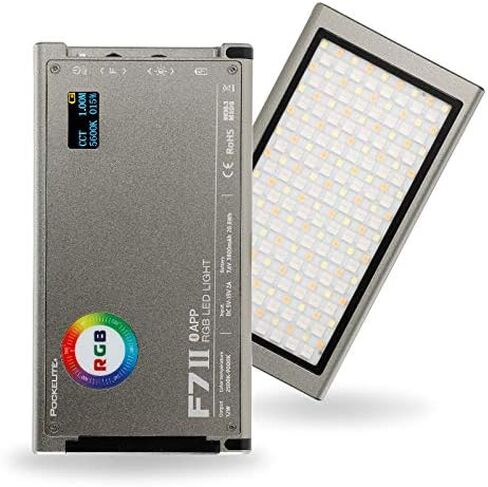 فوتوكونيك مصباح فيديو LED F7 II من فالكون ايز 12 واط RGB للتحكم في تطبيق ديسال لايت 2500K-9000K CRI 96+، HSI/RGB/LEE/وضع روسكو in Kuwait
