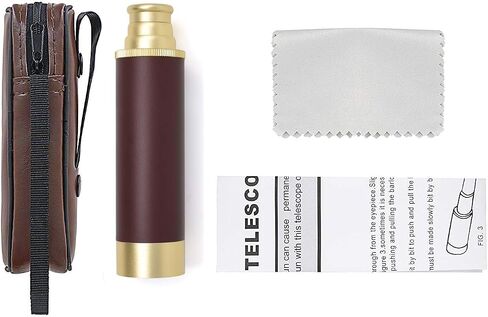 Pirate Monocular Telescope for Kids & Adults, Handheld Collapsible Brass Telescope 25x30 Zoomable Portable Pirate Spyglass for Cruise Ship Travel Watching Games Hiking Hunting and More in Saudi Arabia