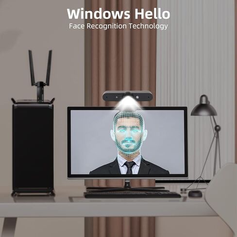 QUNVAL Windows HelloCam، كاميرا ويب 1080P مع كاميرا Windows Hello، كاميرا كمبيوتر Windows Hello، التركيز التلقائي للتعرف على الوجه لنظام Win10/11، كاميرا ويب USB عالية الدقة لسطح المكتب in Kuwait