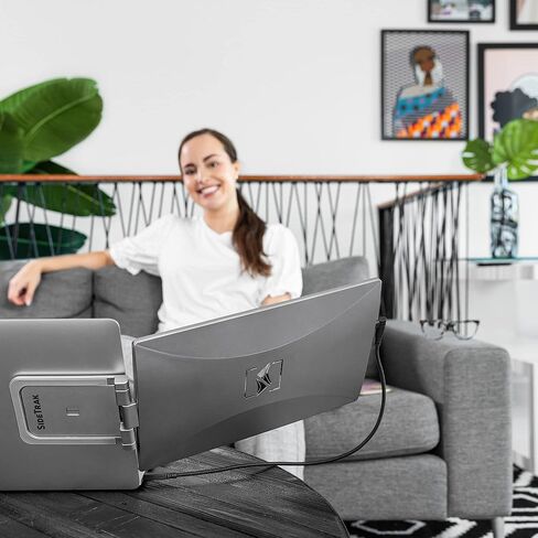 SideTrak Swivel 14" Patented Attachable Portable Monitor for Laptop | FHD TFT USB Laptop Dual Screen | Mac, PC & Chrome Compatible | Fits All Laptops | Powered by USB-C or Mini HDMI (Dark Gray) in Kuwait