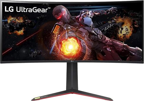 LG 34GN850-B شاشة ألعاب 34 بوصة 21: 9 UltraGear QHD منحنية (3440 × 1440) 1 مللي ثانية نانو IPS للألعاب مع 144 هرتز وتوافق G-SYNC - أسود in Kuwait