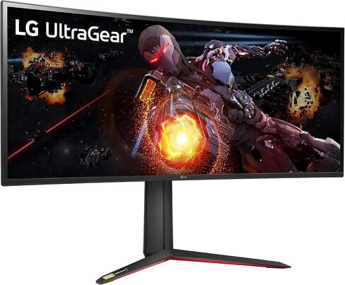 LG 34GN850-B شاشة ألعاب 34 بوصة 21: 9 UltraGear QHD منحنية (3440 × 1440) 1 مللي ثانية نانو IPS للألعاب مع 144 هرتز وتوافق G-SYNC - أسود in Kuwait
