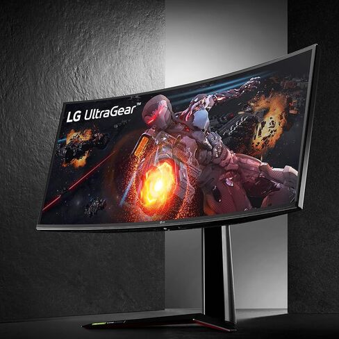 LG 34GN850-B شاشة ألعاب 34 بوصة 21: 9 UltraGear QHD منحنية (3440 × 1440) 1 مللي ثانية نانو IPS للألعاب مع 144 هرتز وتوافق G-SYNC - أسود in Kuwait