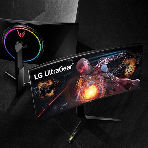 LG 34GN850-B شاشة ألعاب 34 بوصة 21: 9 UltraGear QHD منحنية (3440 × 1440) 1 مللي ثانية نانو IPS للألعاب مع 144 هرتز وتوافق G-SYNC - أسود in Kuwait