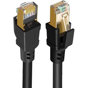 كابل إيثرنت CableCreation Cat8 بطول 3.3 قدم قصير، كابل محمي بشبكة 40 جيجابت في الثانية، كابل ثقيل محمي بشبكة SFTP بسرعة 2000 ميجاهرتز، سلك ألعاب عالي السرعة لـ PS5 PS4 وXbox والمودم وجهاز التوجيه in Kuwait