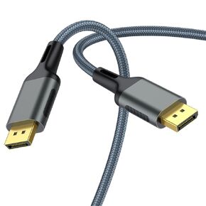 كابل VoroDcip DisplayPort 1.4، كابل 8K 6.6FT DP 32.4 جيجابت في الثانية 8K@60هرتز، 4K@144هرتز، 2K@240هرتز يدعم منفذ عرض FreeSync G-Sync HDR10 لبطاقة رسومات شاشة الألعاب in Kuwait