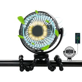 Stroller Fan Battery Operated, Portable Fan Car Seat Baby Fan with Flexible Tripod,3 Speeds Rechargeable Clip on Fan,USB Mini Small Personal Fan for Crib Treadmill Camping and Trave in Kuwait