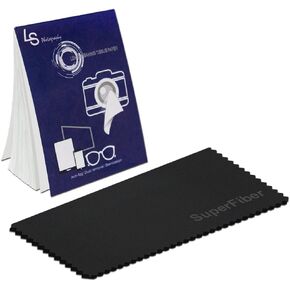 LS Photography Photo Camera Lens Cleaning 50 Sheet Tissue Paper Pack with Black SuperFiber Lens Cleaning Cloth, LGG80 in Kuwait