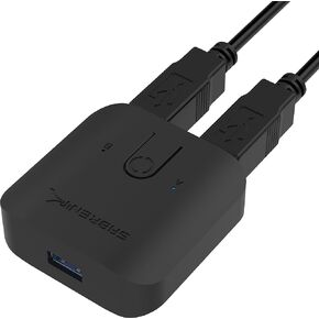 SABRENT 2 مدخل 1 مخرج 4K، 2K، ودعم ثلاثي الأبعاد مزدوج HDMI 2 منفذ مشاركة ألومنيوم، يدعم HD لأجهزة Xbox PS5/4/3/ Roku أو HDTV Fire Stick (DA-HSW2) in Kuwait