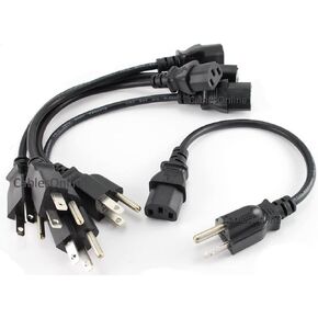 CablesOnline 10-Pack 1ft. Short 3-Conductor PC Power Cord, 18AWG, NEMA 5-15p to IEC C13 Cable, PC-111-10 in Kuwait