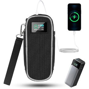 حافظة Glassvio متوافقة مع Anker 737 Power Bank PowerCore 24K، حقيبة حمل بنك طاقة محمول للسفر، قماش أكسفورد أسود (الجراب فقط) in Kuwait