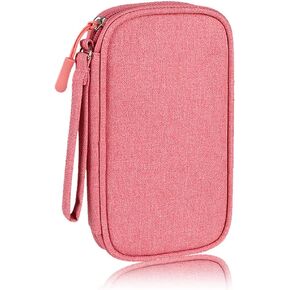 Electronics Organizer Bag Pouch Cable Charger Organizer Travel Shockproof Cord Carrying Case for Earphone Powerbank USB Hard Drive SD Card (Black) in Saudi Arabia